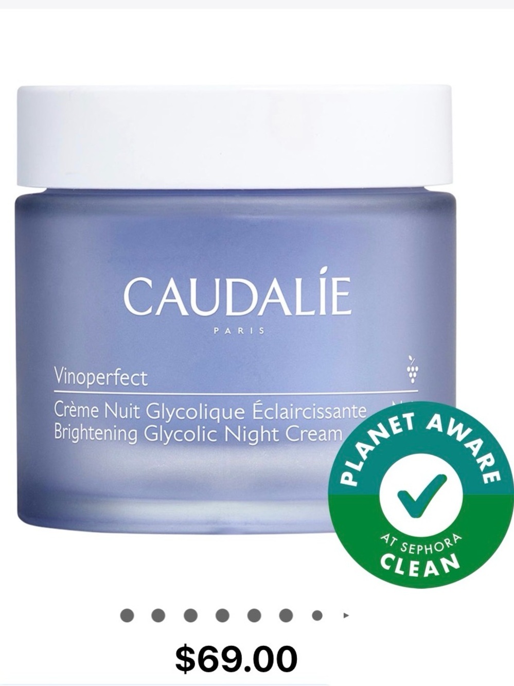 Caudalie Vinoperfect Brightening Glycolic Refillable Night Cream